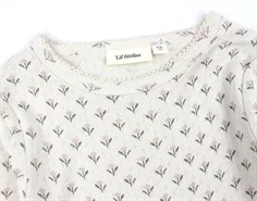 Lil Atelier turtledove blomstret bluse